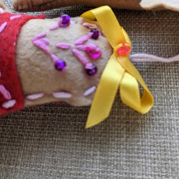 Handmade handcrafted unique Poodle Christmas tree felt dog ornament - Picture 8 of 8